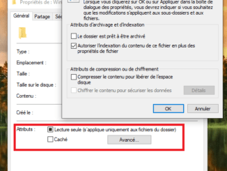 dossier caché Windows 10