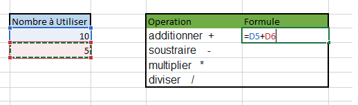 Comment insérer des formules dans Excel