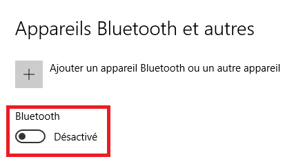 activer bluetooth windows 10
