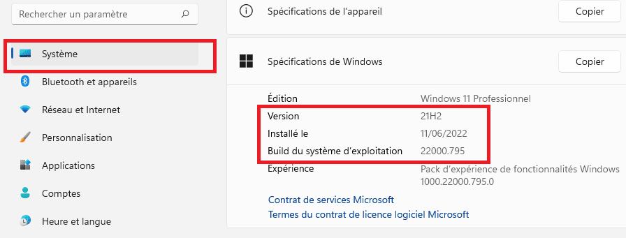 version de Windows 11 Comment vérifier la version de Windows 11