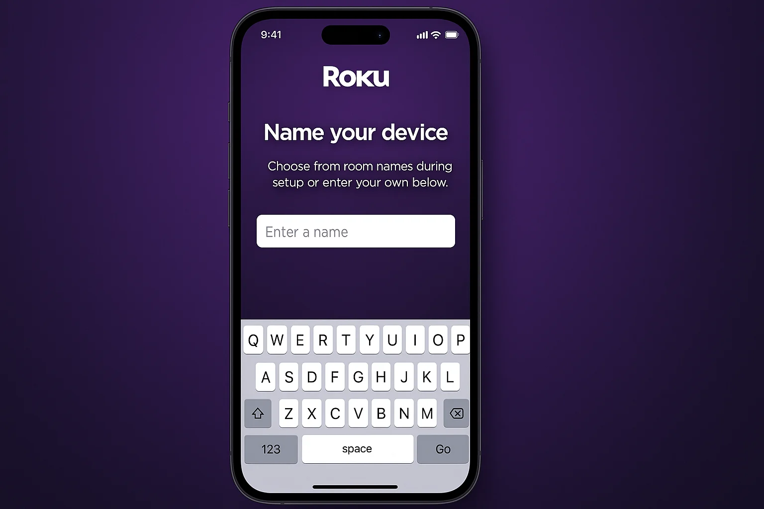 Écran de dénomination des appareils Roku affichant les noms d'appareils personnalisés en fonction de la pièce