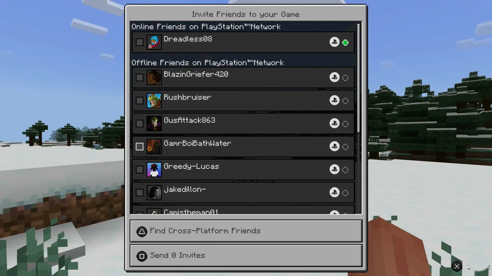 Inviter des amis au jeu pour un jeu croisé